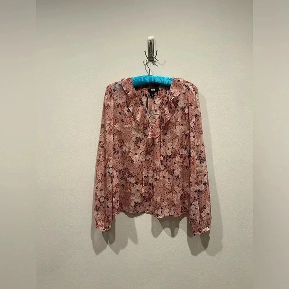 NWOT PAIGE Ilara Floral Ruffle Blouse / Size Medium / - Picture 4 of 10